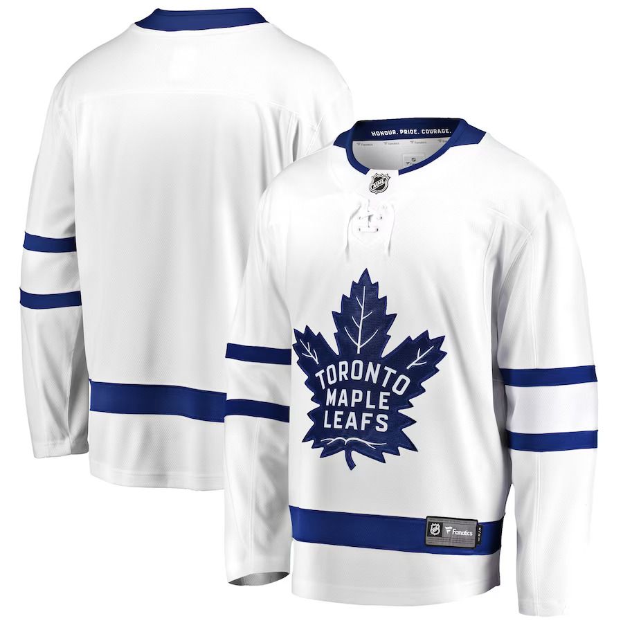 Men Toronto Maple Leafs Fanatics Branded White Breakaway Away NHL Jersey->customized nhl jersey->Custom Jersey